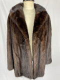 Stranded Natural Ranch Mink Coat With Detachable Skirt By Myers