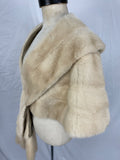 Natural Pearl Mink Stole Cravat Combination, detachable, by Isabella Furs