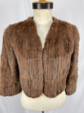 Vintage Cropped Chocolate Dyed Canadian Squirrel Jacket