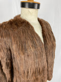 Vintage Cropped Chocolate Dyed Canadian Squirrel Jacket