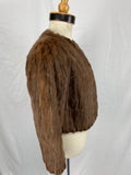 Vintage Cropped Chocolate Dyed Canadian Squirrel Jacket