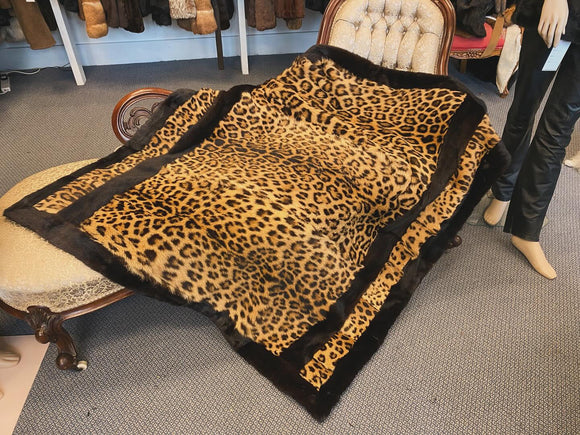 Leopard and Mink Throw Blanket