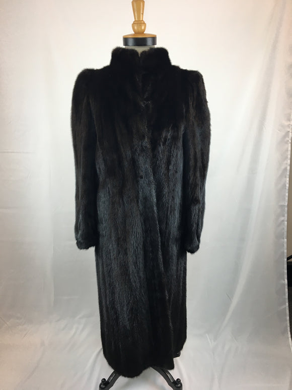 Fully Stranded Black Mink Coat by Randolf Alexander