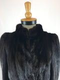 Fully Stranded Black Mink Coat by Randolf Alexander