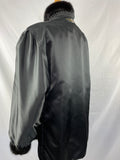 Black Dyed Persian Paw Jacket with Black Mink Trims By Bernhart Hammermann