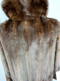 Fully Stranded Natural Ranch Mink Coat with Trench Cuffs