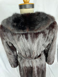 Fully Stranded Black Dyed Mink Coat with Black Dyed Sable Collar by Alan Cherry