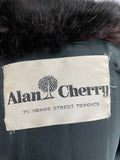 Fully Stranded Black Dyed Mink Coat with Black Dyed Sable Collar by Alan Cherry