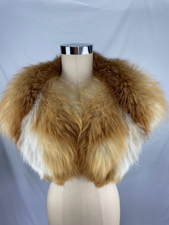 Vintage Natural Canadian Red Fox Cape Collar