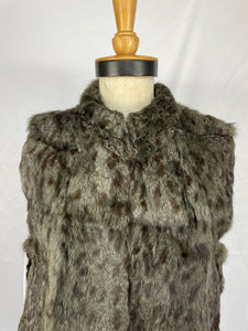 Green Dyed Rabbit, Cat Printed Vest