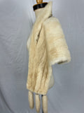 Stranded Jasmine Mink Stole With Tail Fringes