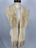 Natural Pearl Mink Stole Cravat Combination, detachable, by Isabella Furs