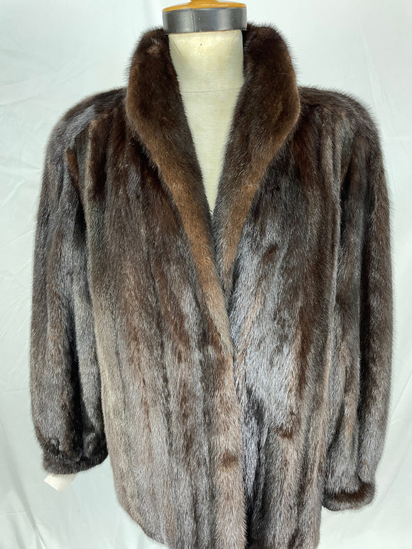 Stranded Natural Black Diamond Mink Jacket by Planninsek