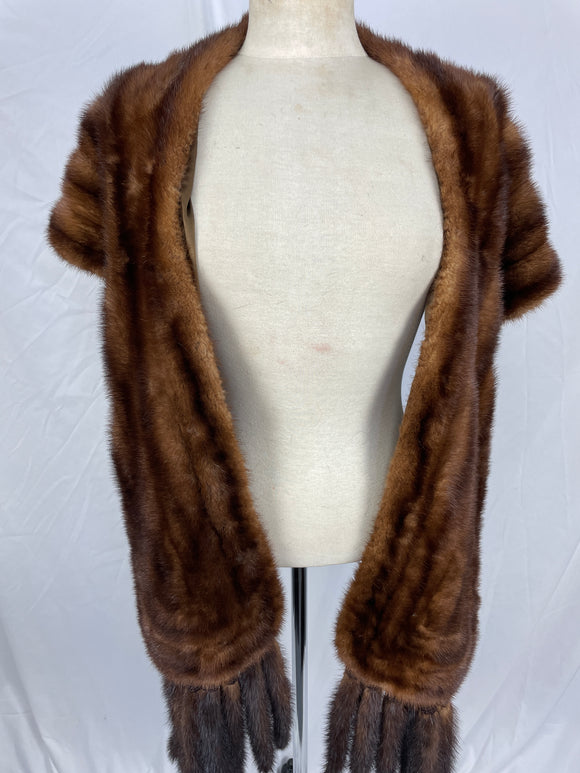 Demi-Buff Mink Stole With Fingers