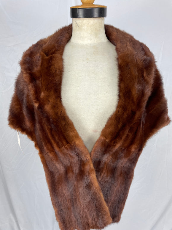 Vintage Chestnut-Dyed Russian Kolinsky Stole