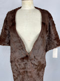 Large Vintage Chocolate Dyed Canadian Squirrel Stole