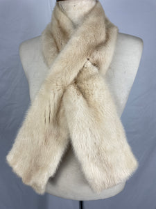 Natural Pearl Mink Scarf With Slot