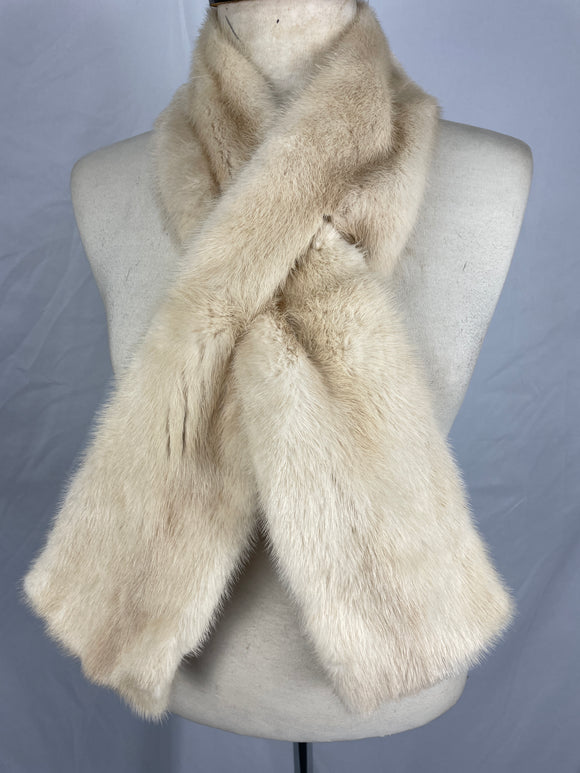 Natural Pearl Mink Scarf With Slot