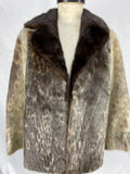 Vintage Natural Ringseal Jacket with Mink Collar
