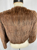 Vintage Cropped Chocolate Dyed Canadian Squirrel Jacket